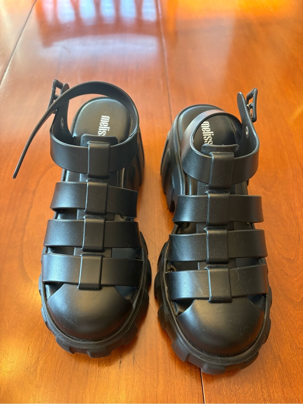 Melissa Black Chunky Jelly Fisherman Sandals